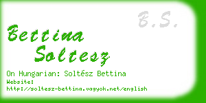 bettina soltesz business card